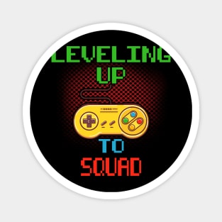 Promoted To Squad T-Shirt Unlocked Gamer Leveling Up Magnet